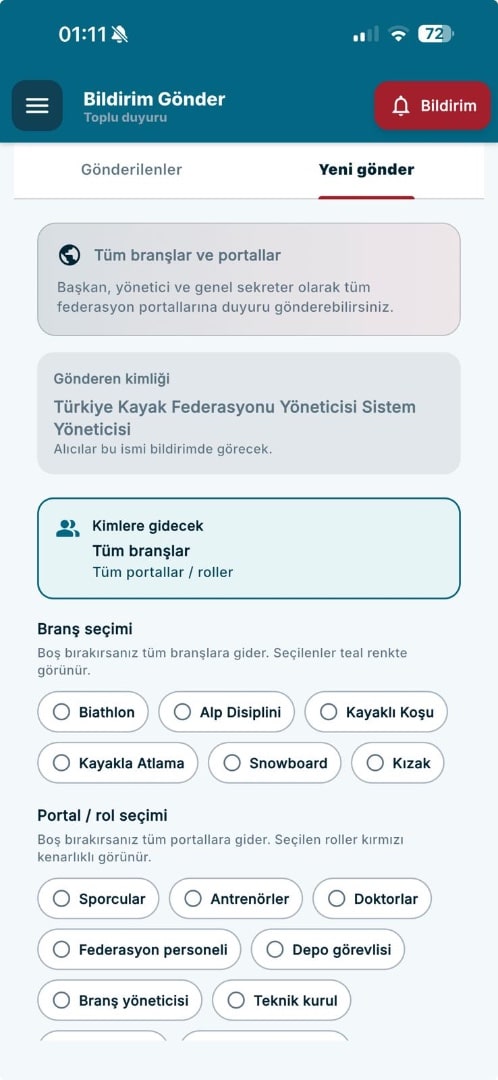 Test yayını